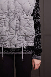 Tribal - Elephant Quilted Vest - clothing - grey - jackets