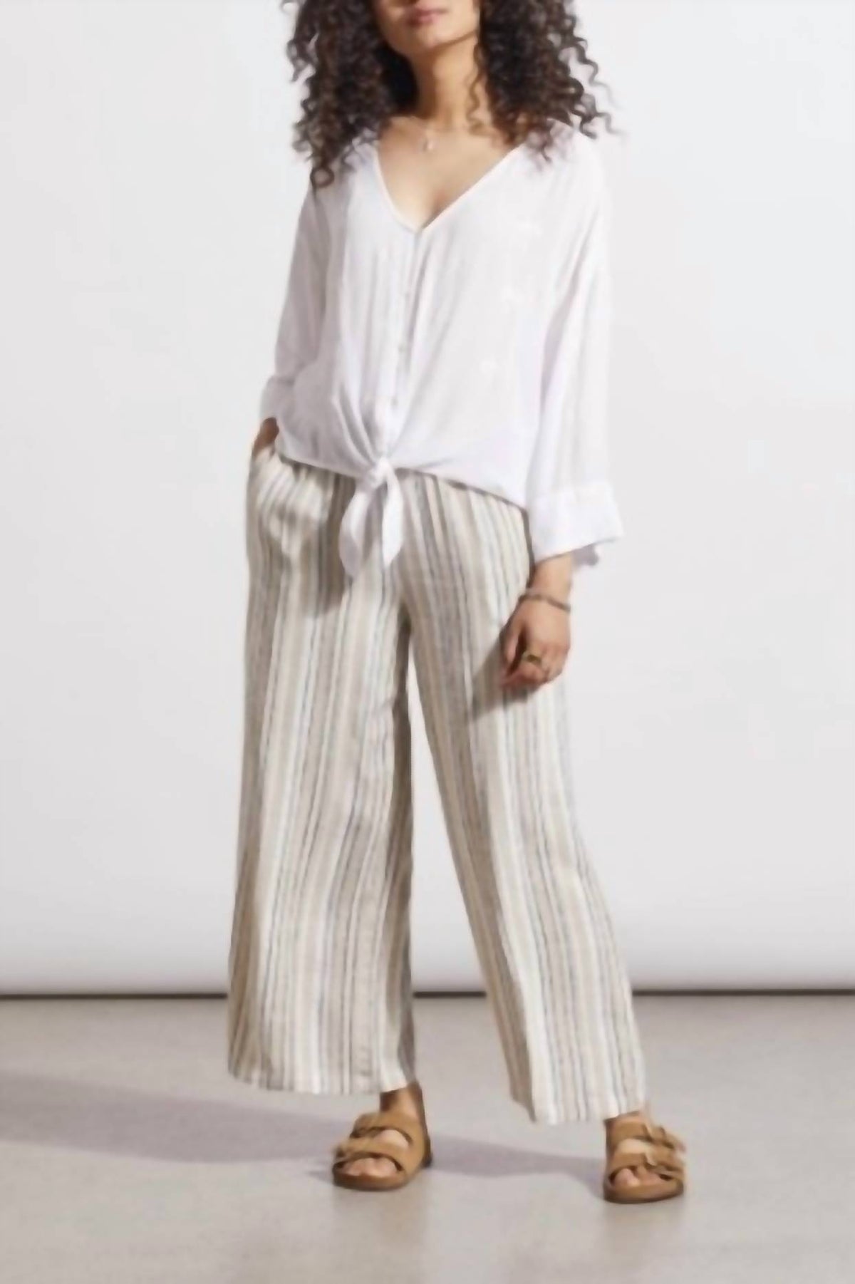 Tribal - Embroidered Palm Tree Blouse
