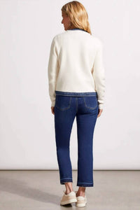 Tribal - Fancy Sweater And Denim Jacket With Pockets