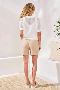 Tribal - Flatten It Button Front Pull On Shorts