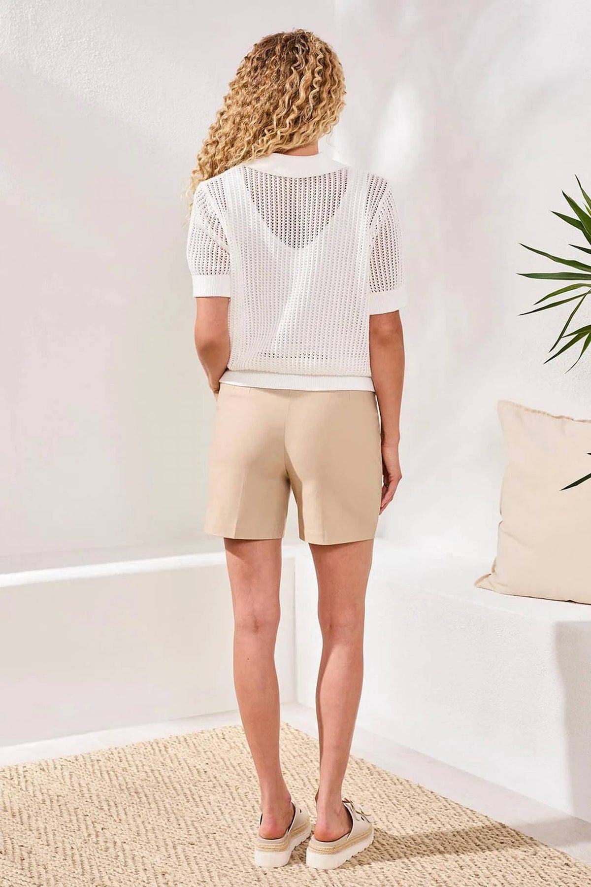 Tribal - Flatten It Button Front Pull On Shorts