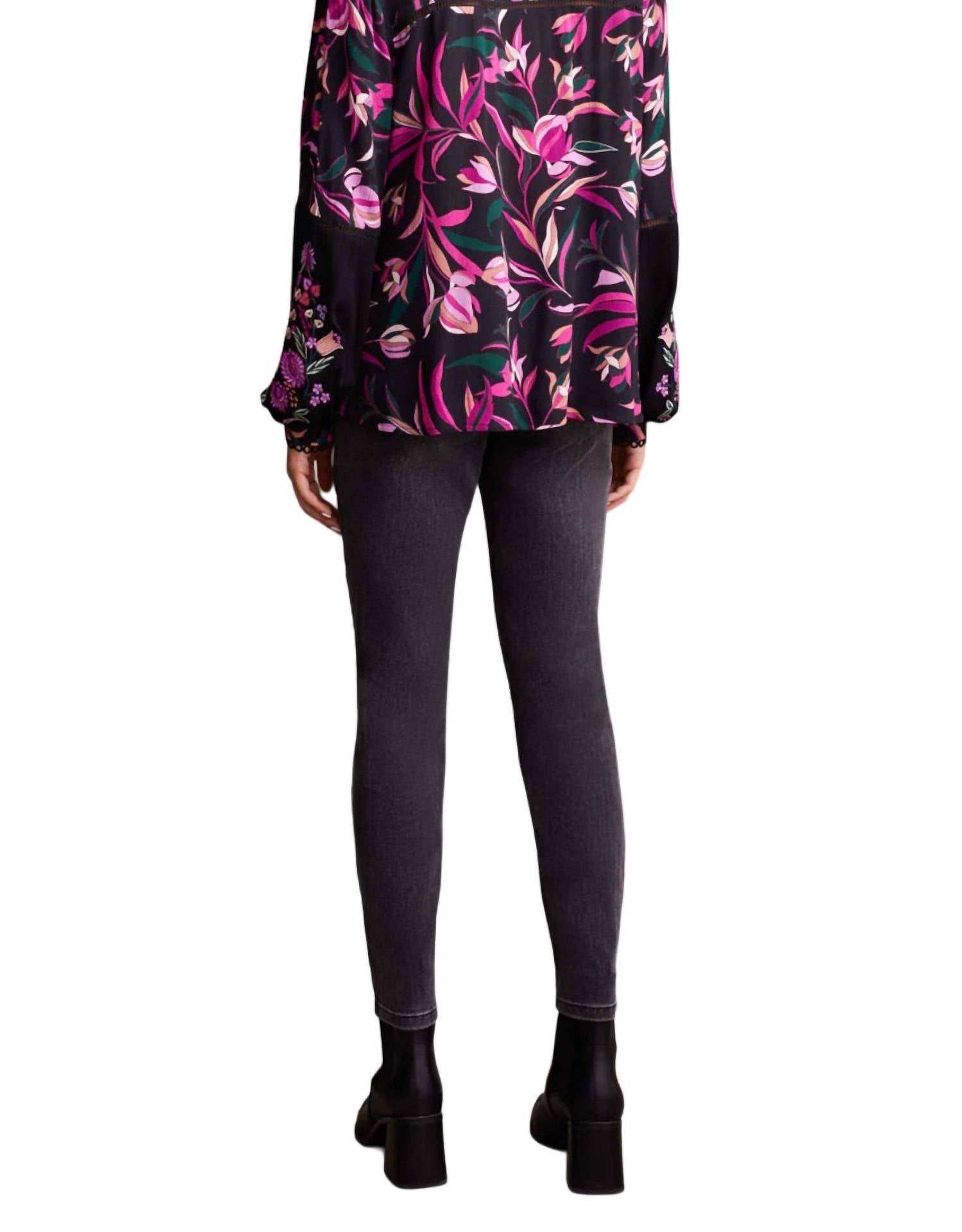 Tribal - Floral Button Front Blouse - blouses - clothing - floral