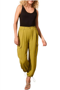 Tribal - Flowy Pull-on Cargo Pant With Bungee Cord