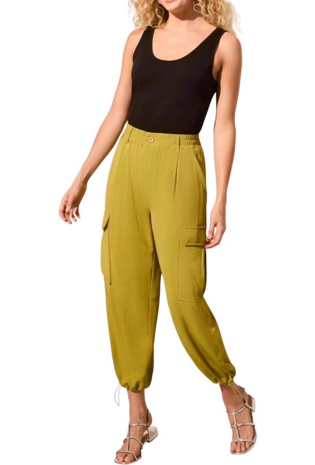 Tribal - Flowy Pull-on Cargo Pant With Bungee Cord