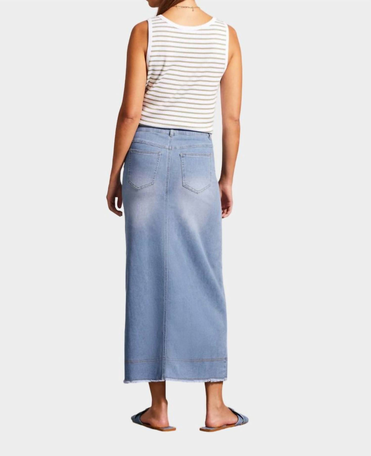 Tribal - Full Length Denim Skirt