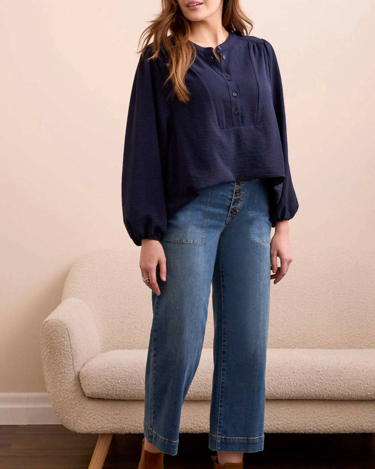 Tribal - Hemmed Front Blouse