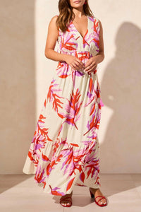 Tribal - Jacquard V - neck Maxi Dress - clothing - dresses - floral