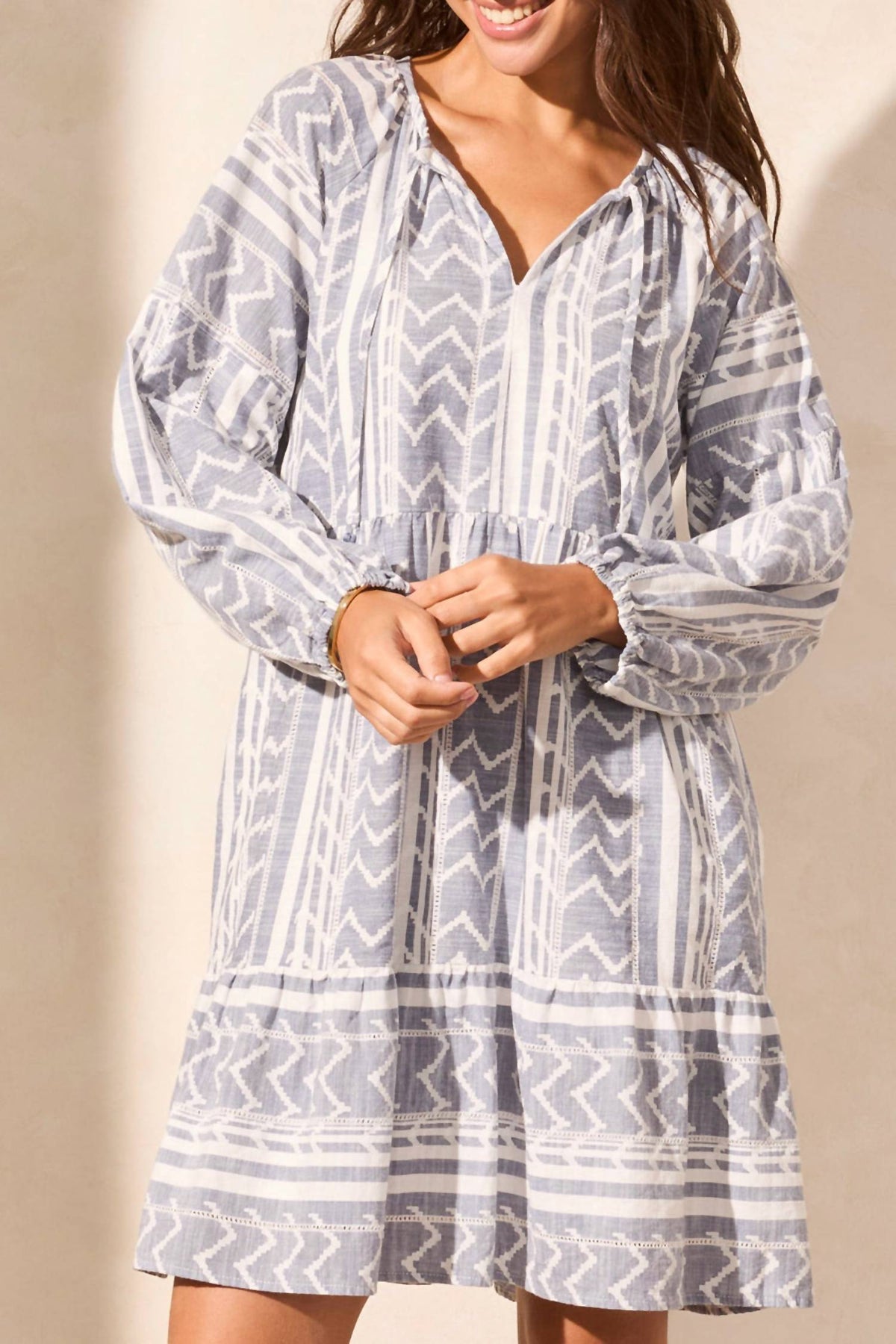 Tribal - Lined Multi Cut Mini Dress