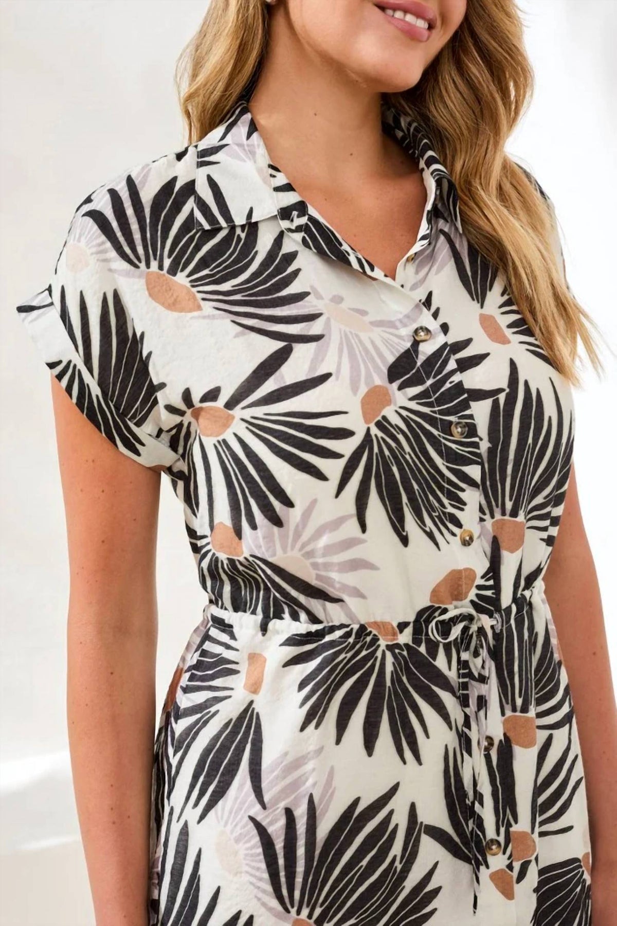 Tribal - Lined Shirt Mini Dress