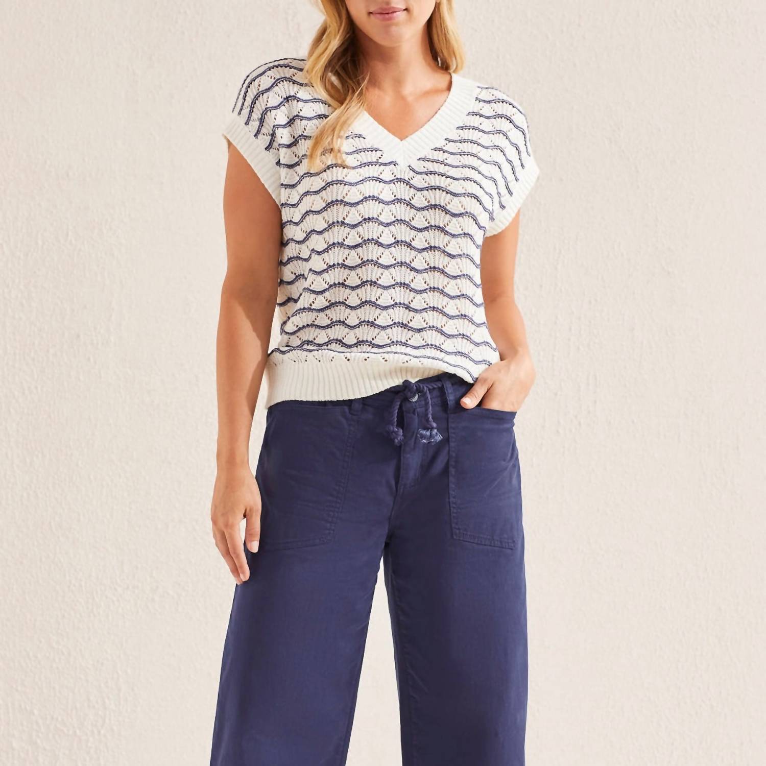 Tribal - Nautical Stripe Sweater - acrylic - blouses - clothing