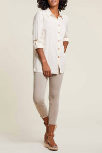 Tribal - Pintuck Collard Tunic - blouses - clothing - cotton