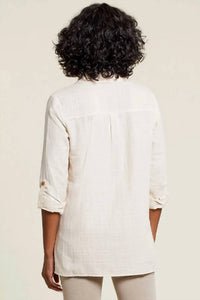 Tribal - Pintuck Collard Tunic - blouses - clothing - cotton