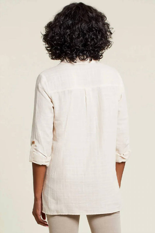 Tribal - Pintuck Collard Tunic - blouses - clothing - cotton