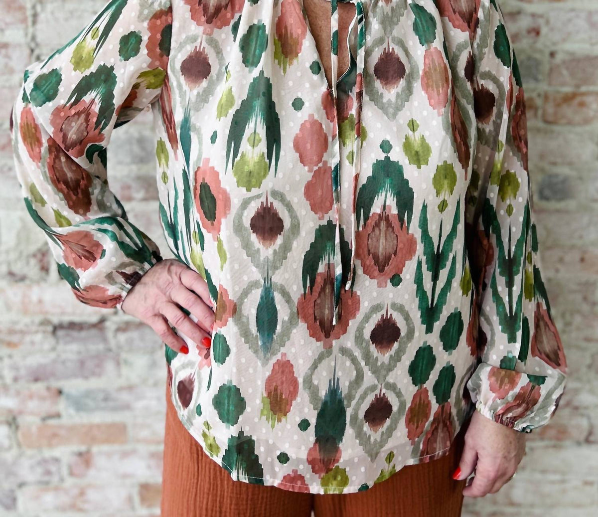 Tribal - Puff Sleeve Blouse