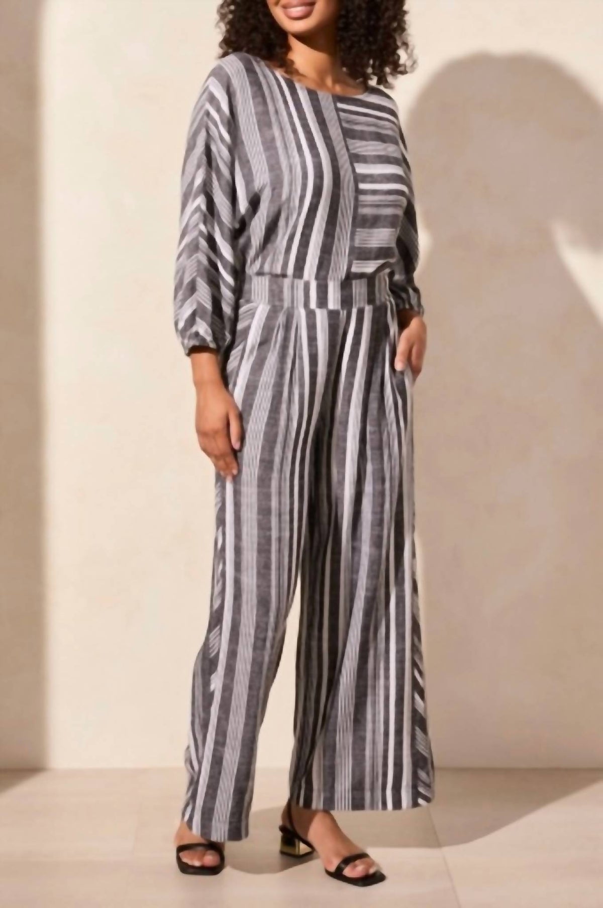 Tribal - Pull-on Flowy Wide Leg Pants With Pockets