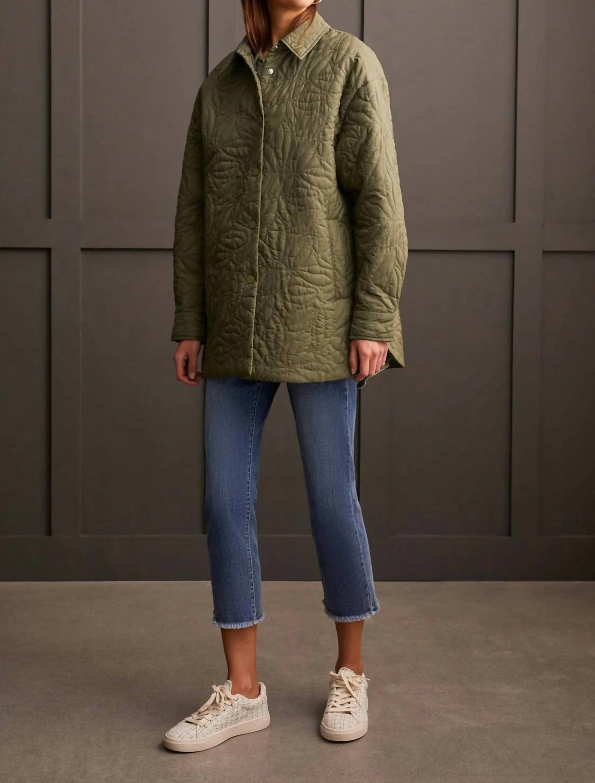 Tribal - Quilted Snap Front Shacket