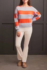 Tribal - Quinn Boat Neck Sweater - clothing - cowl - orange