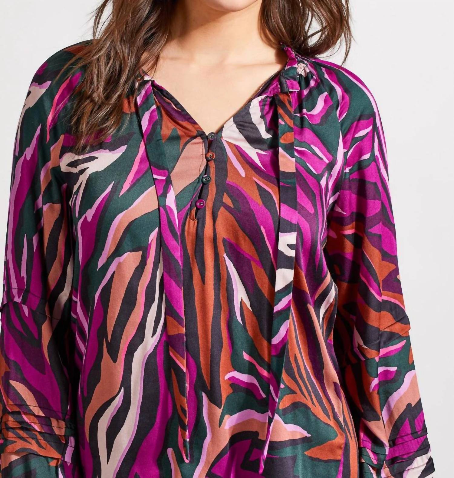 Tribal - Raglan Sleeve Blouse - blouses - clothing - patterned