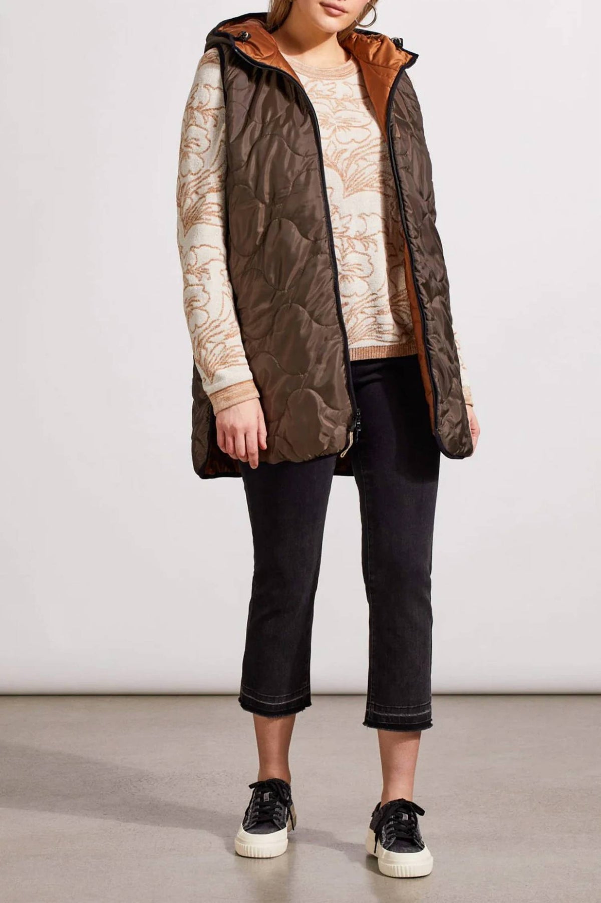 Tribal - Reversible Hooded Puffer Vest