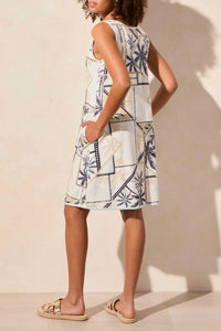 Tribal - Reversible Knit Sleeveless Dress - beige - clothing - dresses
