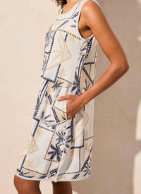 Tribal - Reversible Knit Sleeveless Dress - beige - clothing - dresses