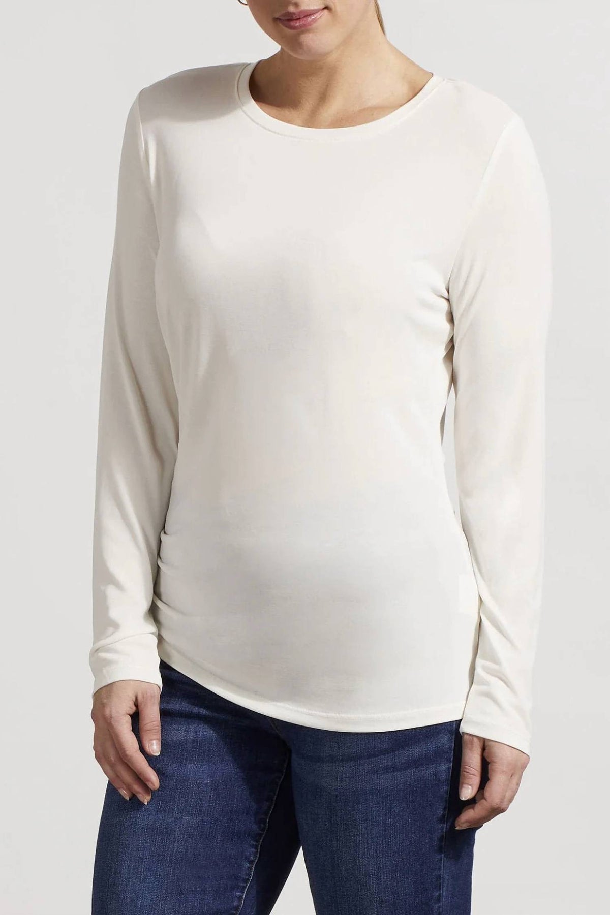 Tribal - Ruched Side Knit Top