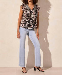 Tribal - Ruffle Sleeve Top