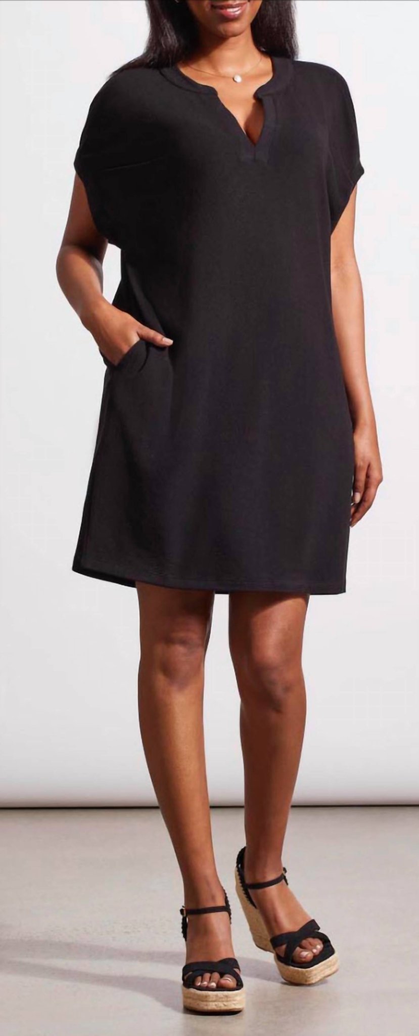 Tribal - Shift Knit Dress - black - clothing - dresses