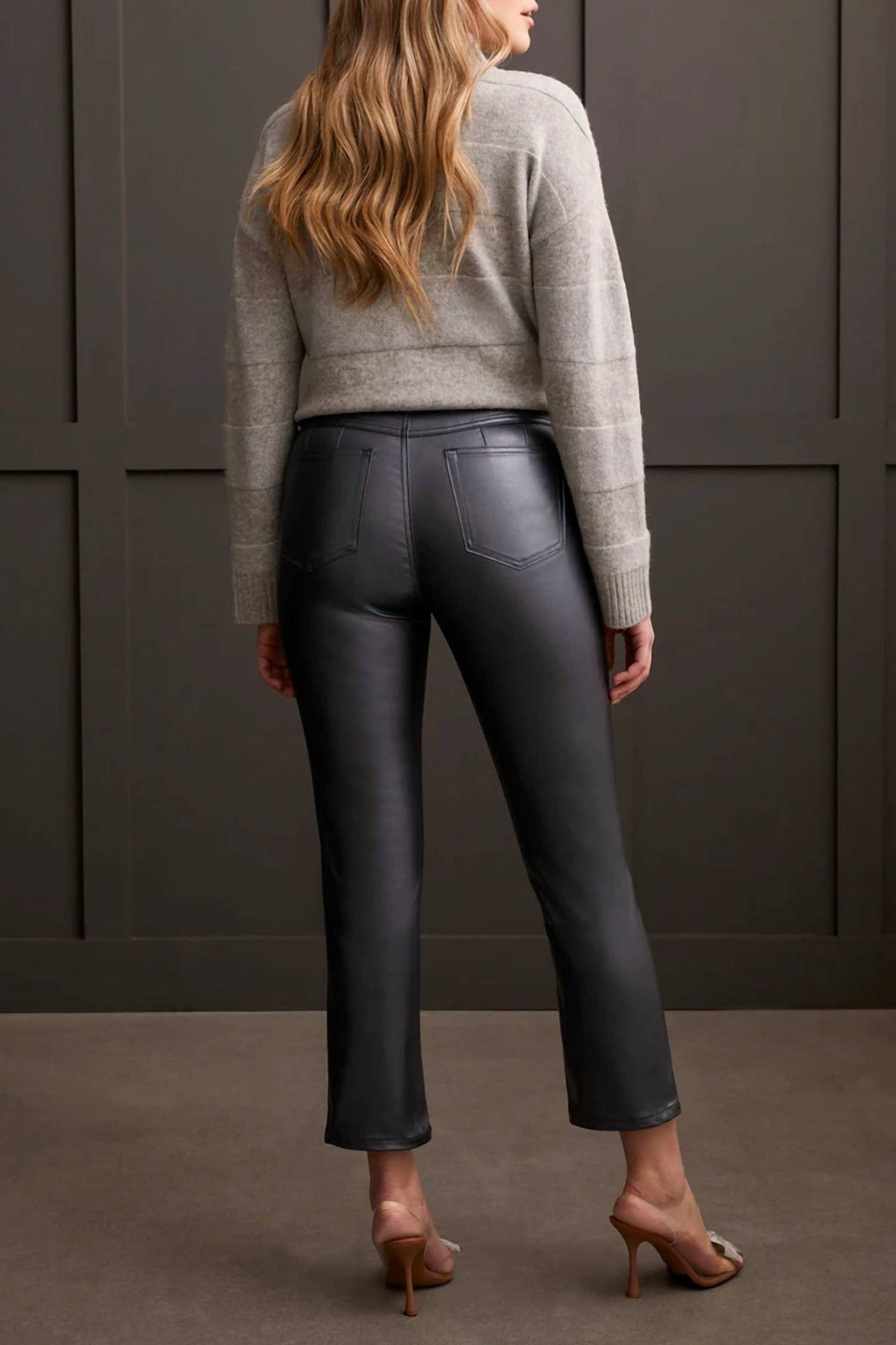 Tribal - Shiny Long Sleeve Mock Neck Sweater