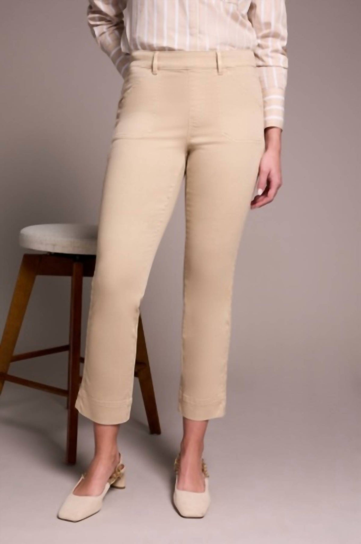 Tribal - Side Leg Tape Pull On Ankle Pants