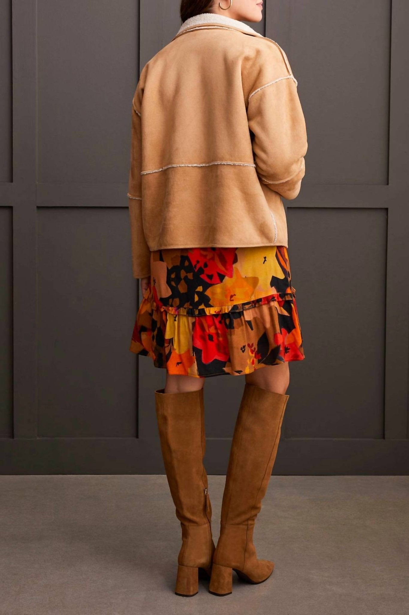 Tribal - Snap Up Reversible Coat - brown - casual - jacket - clothing