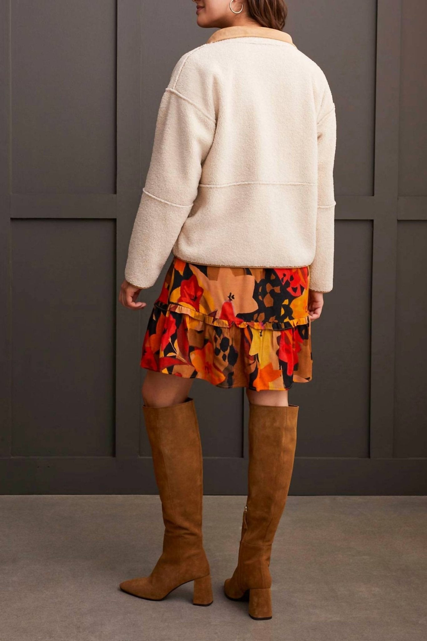 Tribal - Snap Up Reversible Coat - brown - casual - jacket - clothing