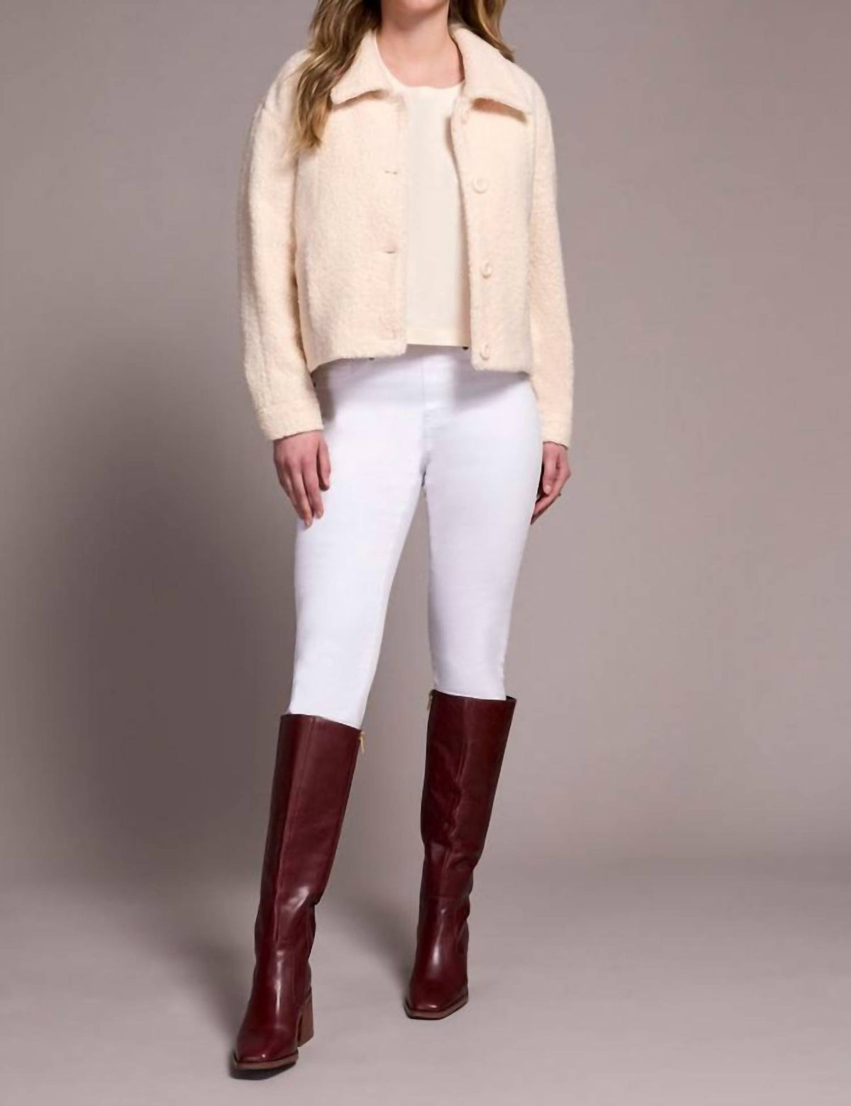 Tribal - Soft Boucle Button-front Jacket