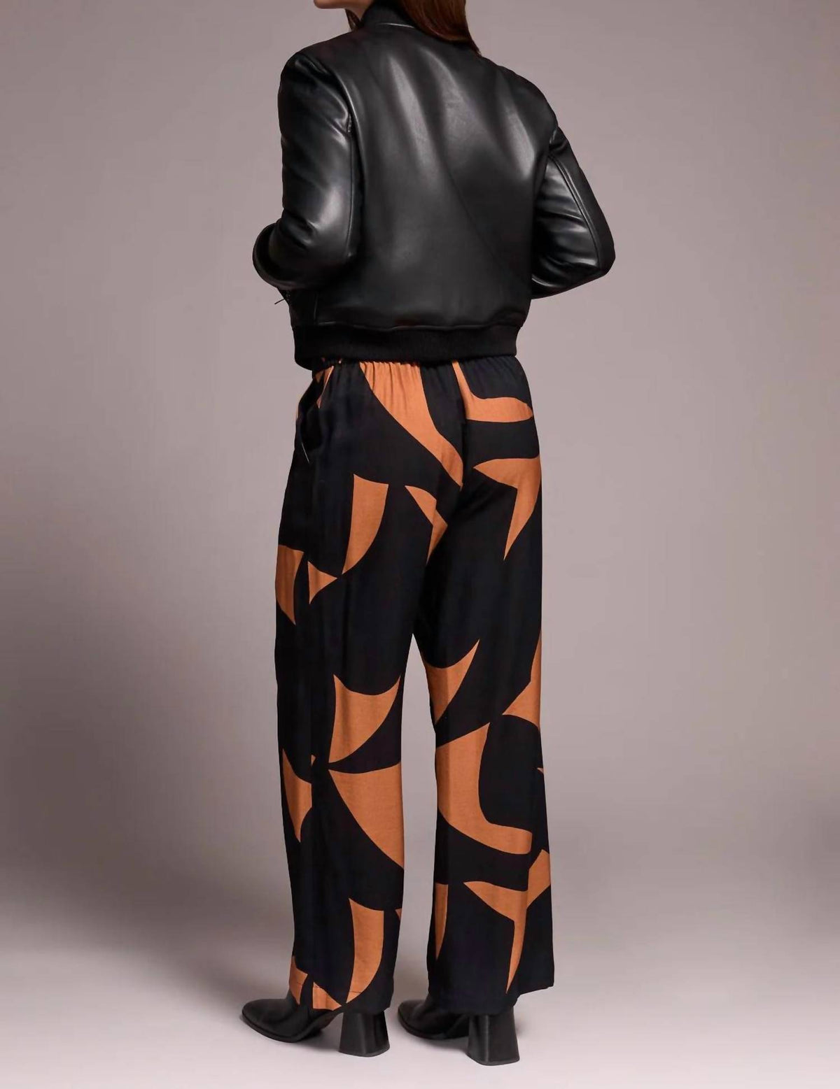Tribal - Soft Faux Leather Bomber Jacket
