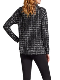Tribal - Split Neck Zipper Top