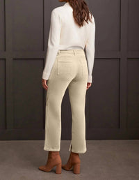 Tribal - Stretch Corduroy Straight Leg Pants - beige - clothing - corduroy