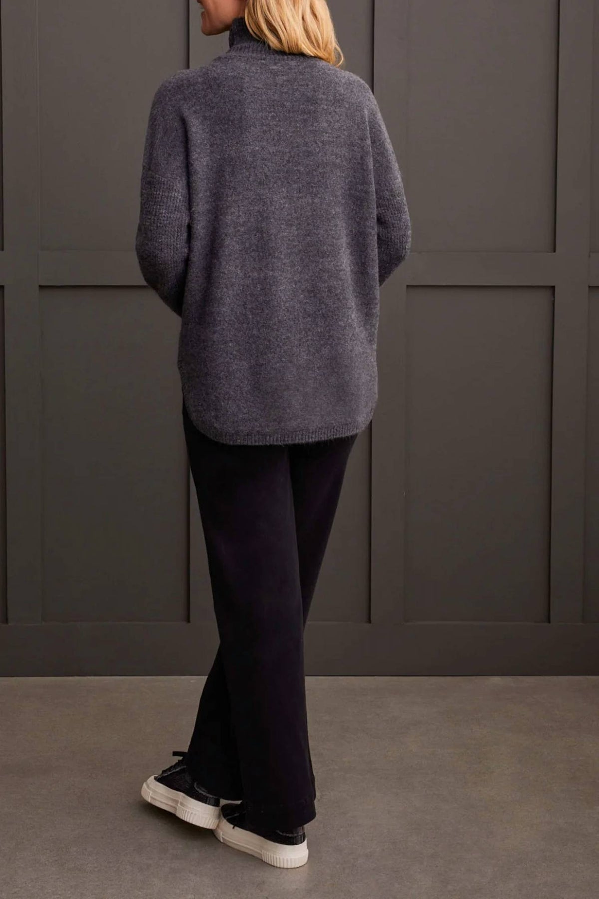 Tribal - Textured Mock Neck Sweater