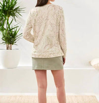 Tribal - Women's Leaf Print Top
