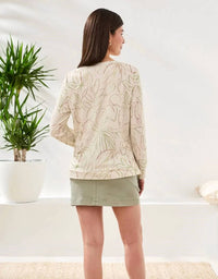 Tribal - Women's Leaf Print Top