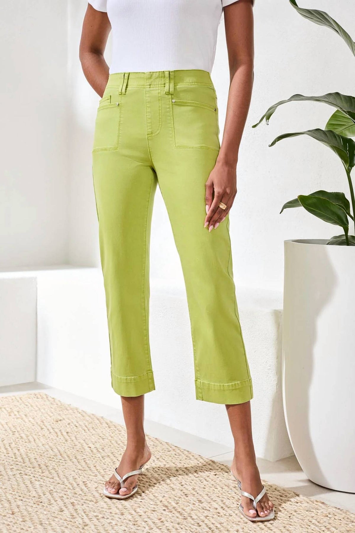 Tribal - Women's Pull-on Kick Flare Capri Pants
