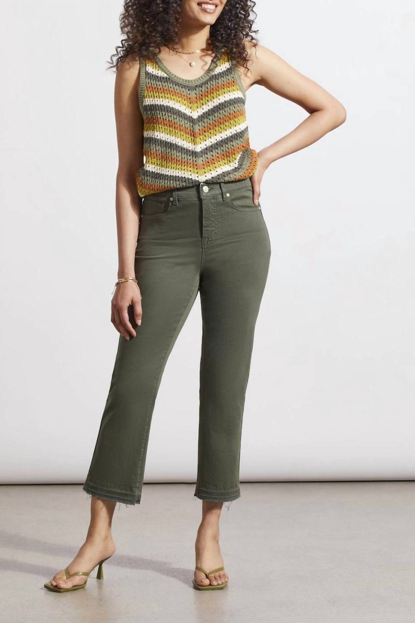 Tribal - Women's Sophia Micro Flare Crop Pants - clothing - cotton - flare