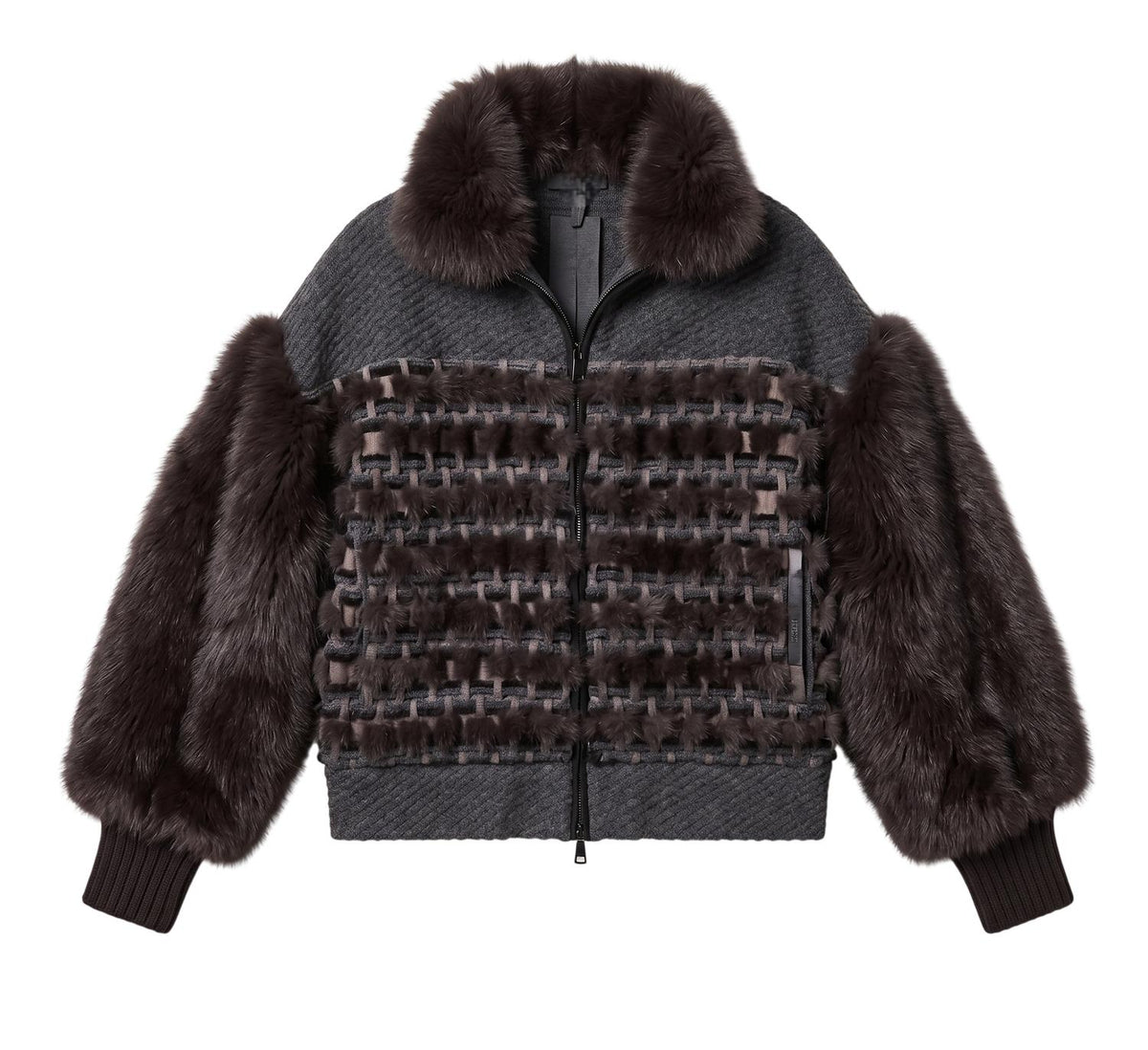 Tricot Chic - Basket Weave Zip Jacket