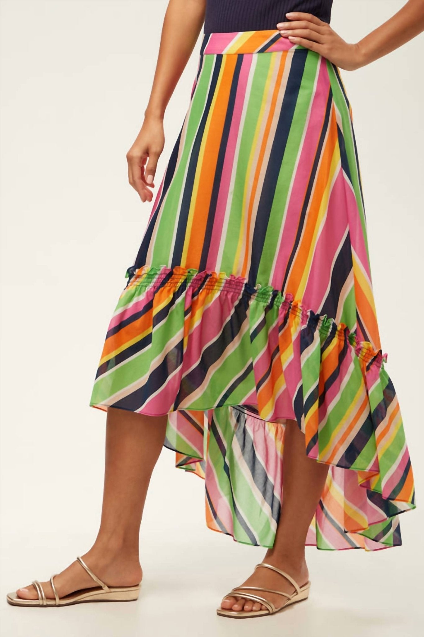 Trina Turk - Rosamund 2 High - low Skirt - clothing - cotton - green
