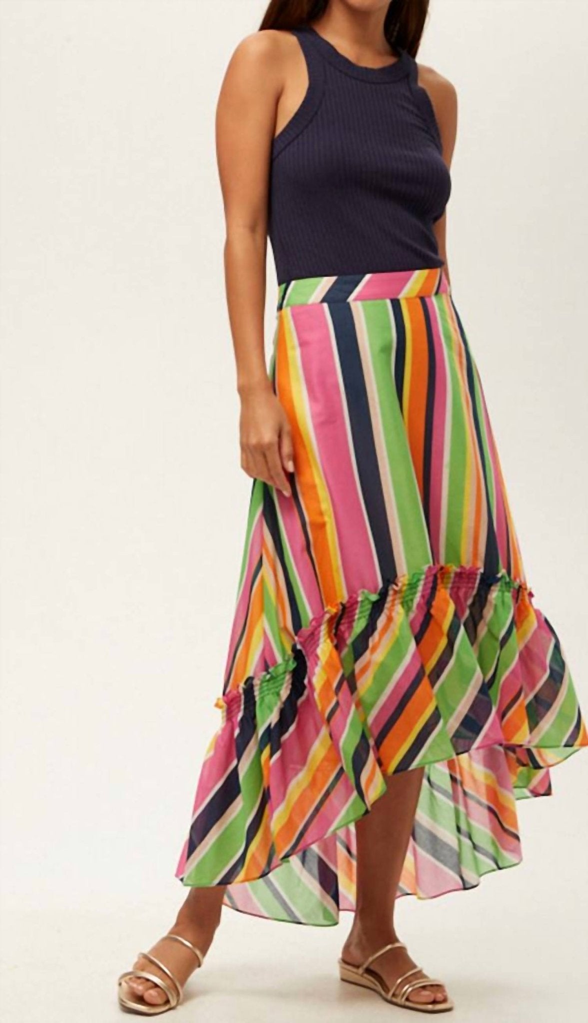 Trina Turk - Rosamund 2 High - low Skirt - clothing - cotton - green