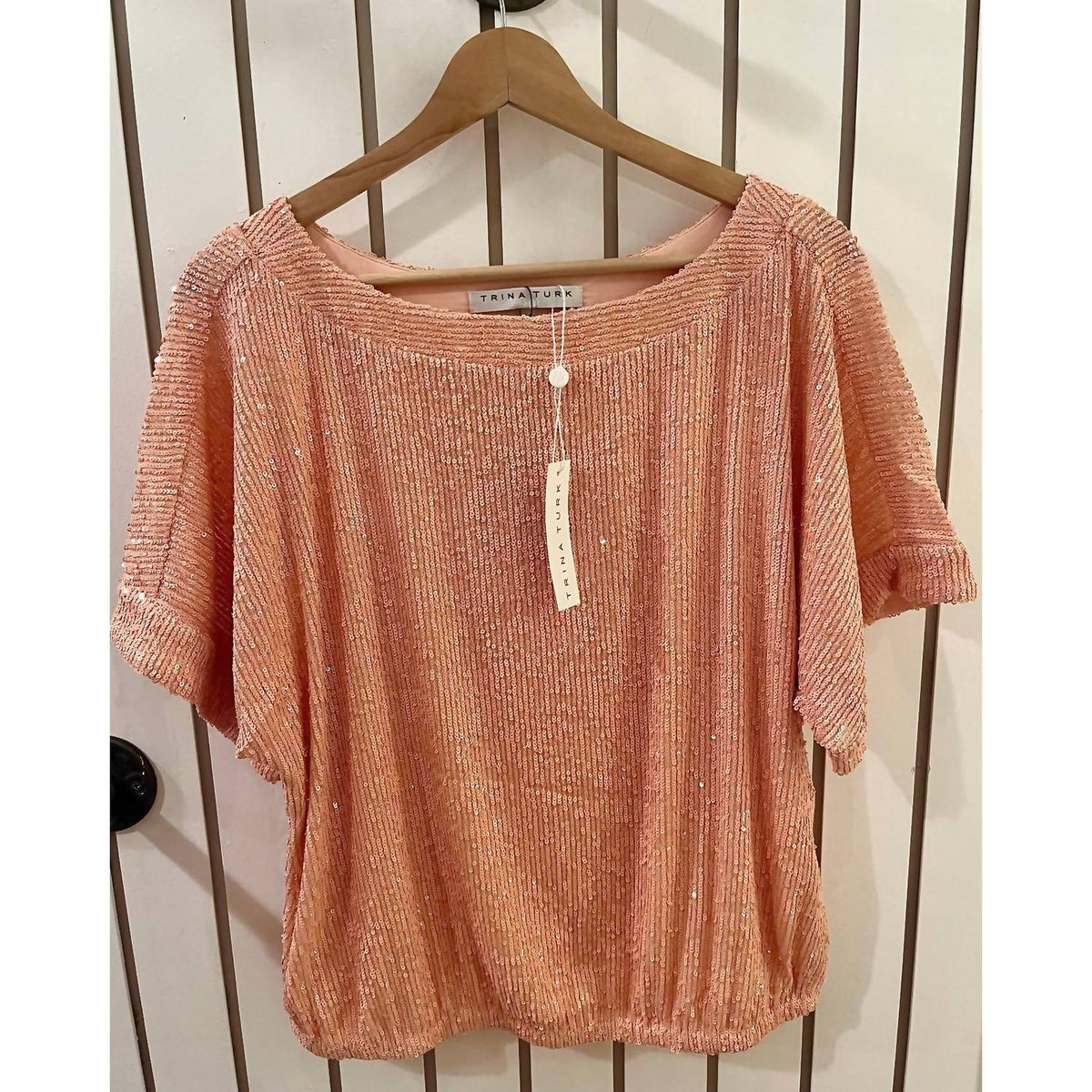 Trina Turk - Sequin Short Sleeve Blouse