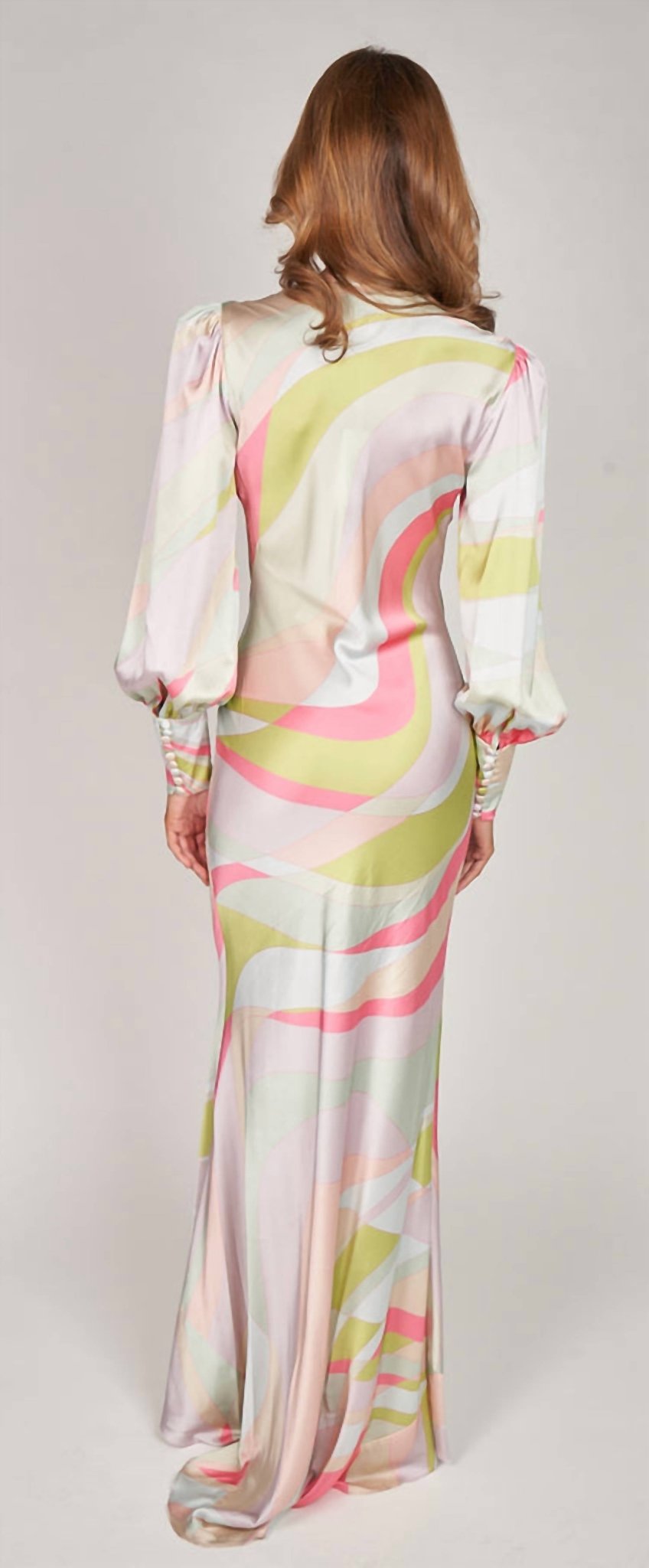 Trisha Paterson - Luna Color Wave Gown Dress - clothing - dresses - green