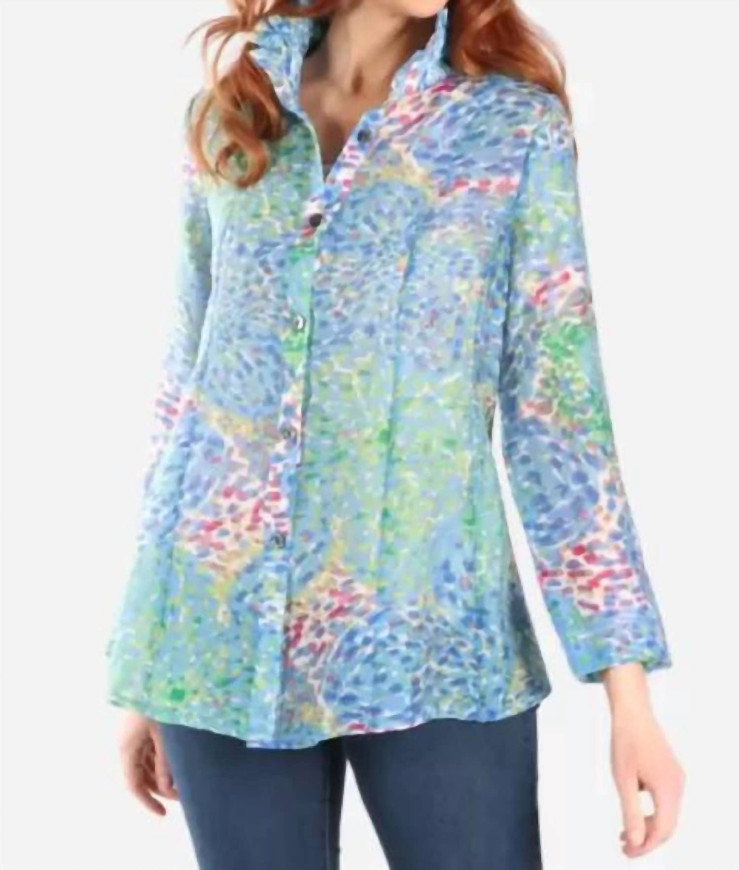 Trisha Tyler - Monet blouse - blouses - blue - clothing