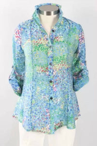 Trisha Tyler - Monet blouse - blouses - blue - clothing