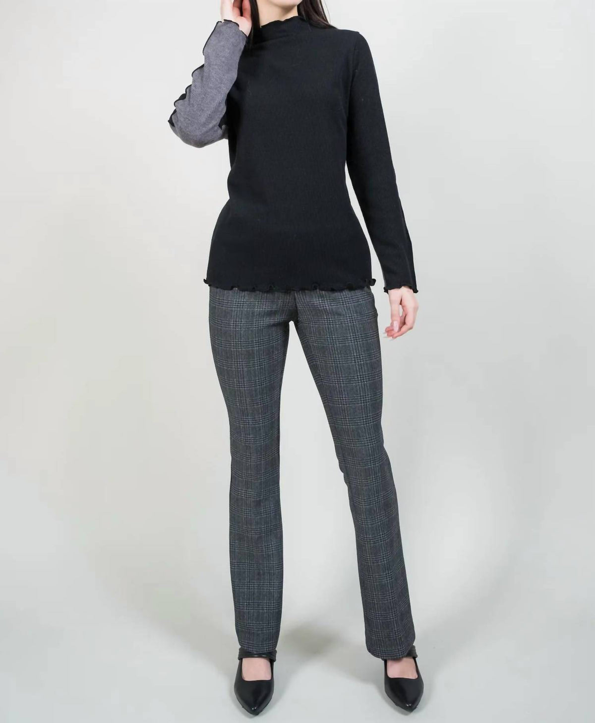 Trisha Tyler - Two toned ribbed top