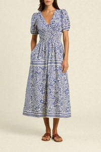 Trovata - Sonia Dress - blue - clothing - cotton - blend